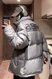中性风冬装潮设计感格子立领羽绒棉服情侣棉衣外套男H917P118，男装棉衣，电商A341