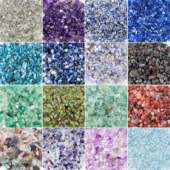 饰造景手链消磁净化 天然月光石水晶碎石消磁石粉白紫水晶碎石盆装