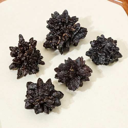 天然埃及黑金刚预言石摆件