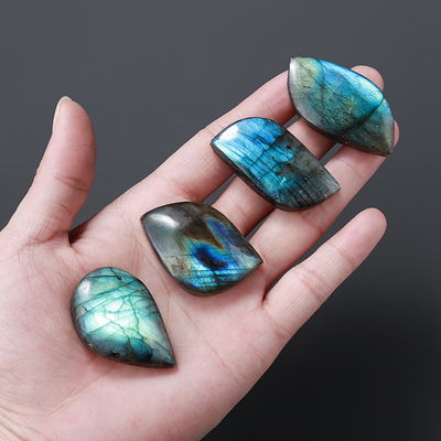 水晶树叶无孔火彩创意装饰拉长石