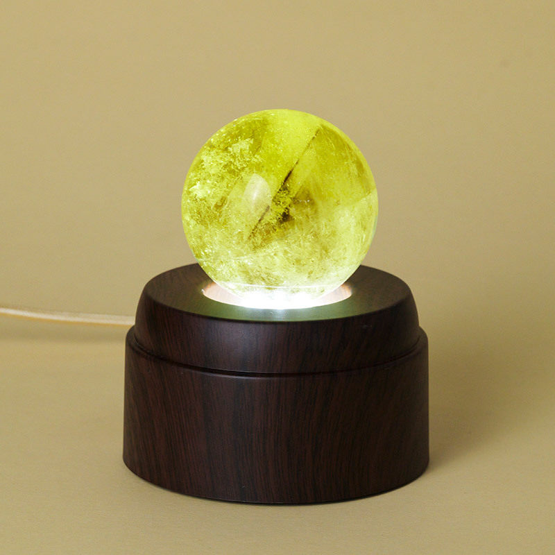 创意旋转发光灯座水晶球底座USB插电跨境LED小夜灯氛围灯桌面摆件,家居饰品,装饰摆件,淘宝优惠券,粉丝福利购,淘宝优惠卷