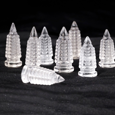 天然白水晶文昌塔摆件