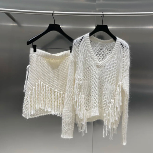 半身裙套装 深圳南油高端女装 慵懒风针织上衣搭时尚 新款 女 2026春季