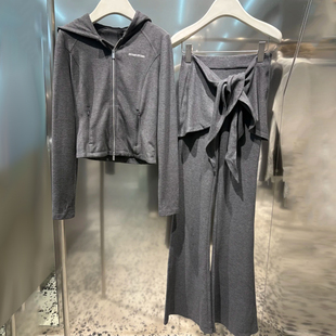 新款 25冬季 设计款 休闲风卫衣套装 现货 系带长裤 深圳南油高端女装