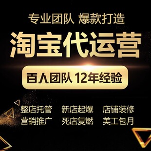 淘宝代运营整店托管直通车推广天猫拼多多运营新开店铺网店代营运