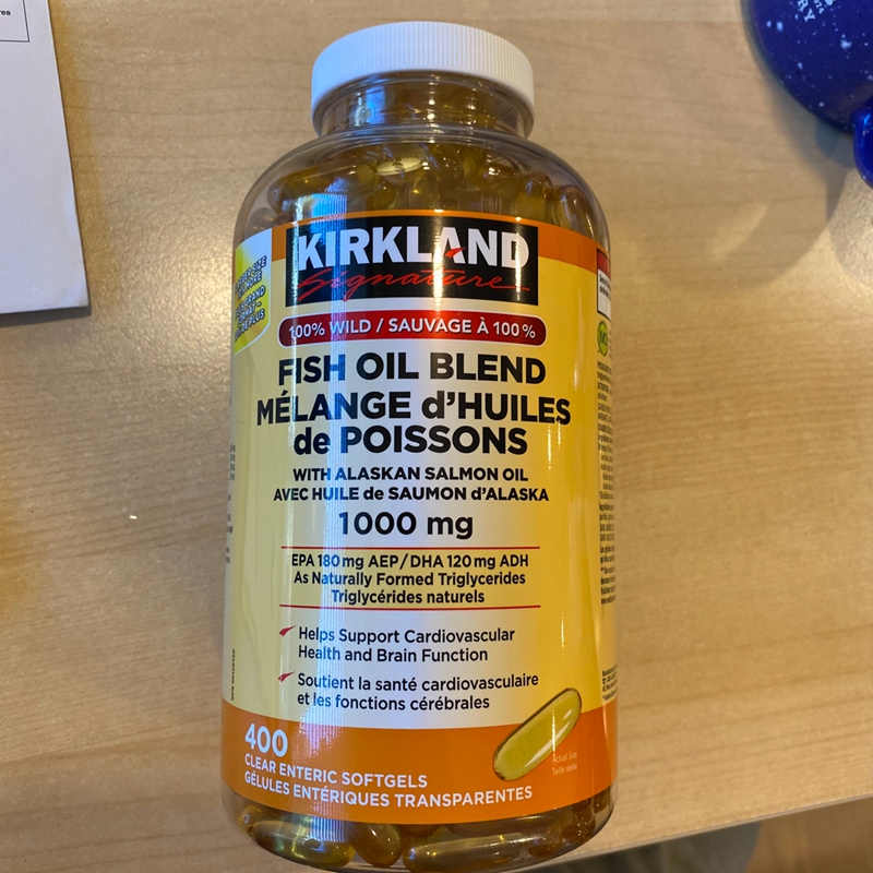 kirkland可兰400粒野生三文鱼油