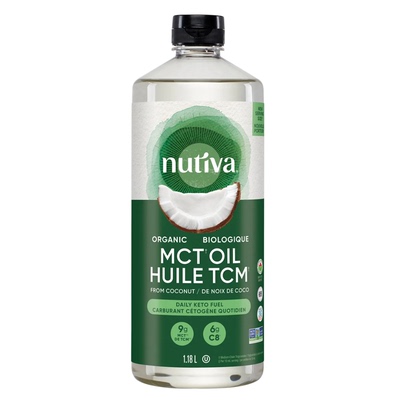 1180ml 加拿大生酮饮食Nutiva MCT 椰子油 防弹咖啡 增肌油低碳