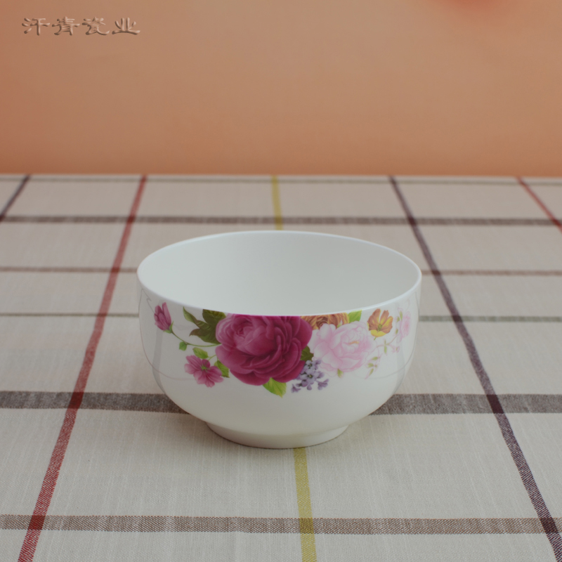 Tangshan Longchang Guci Cutlery Set Six drunk Hibiscus Bone Rice bowl Breakfast Bowl household The linein the Tableware , Tableware , Porcelain tableware suit  category - from Buy2taobao.com to provide professional Taobao agent buy service