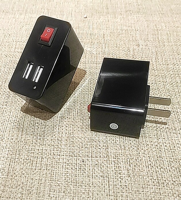USB转换插头二合一转换器电源头供灯氛围灯专用莲花变色灯可定色