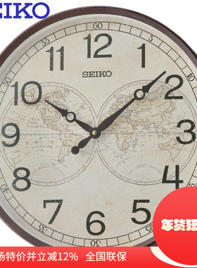 精工钟表挂钟客厅时尚创意欧式现代简约16寸静音挂表QXA803B