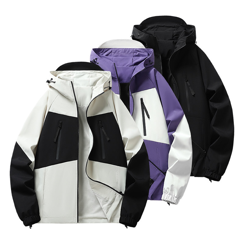 春秋户外运动冲锋衣男女情侣款防水防风滑雪登山服夹克JK23665P60,男装夹克,星座1410（原1902A）