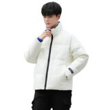 羽绒服潮流立领简约男新款韩版休闲潮牌男假两件套外套YR2118-P95，男装羽绒服，星座1410（原1902A）