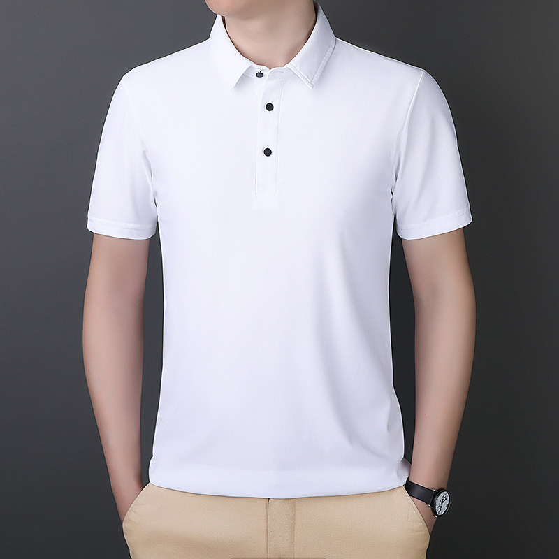 夏季男士冰丝POLO衫商务上衣时尚纯色轻薄短袖休闲PL8888P30,男装Polo衫,星座1410（原1902A）