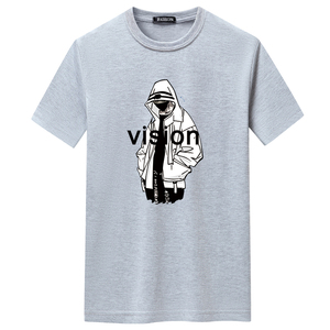 夏季男士短袖t恤潮CVC60%棉宽松衣服新款男DT3647-潮酷-P15图片