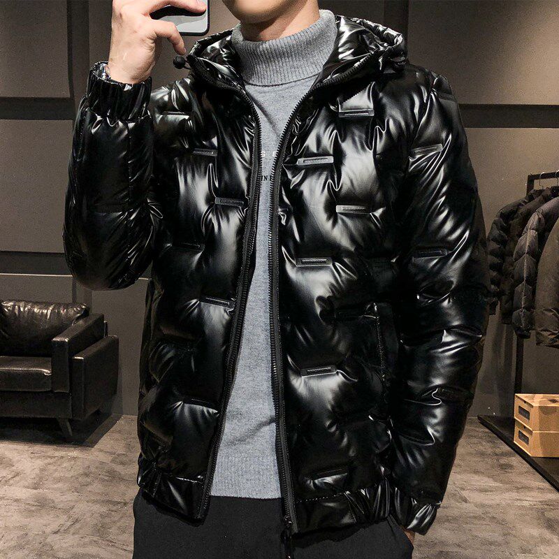 羽绒服男士加厚白鸭绒短款2021新款亮面冬装潮牌外套YR9812P90，男装羽绒服，星座1410（原1902A）