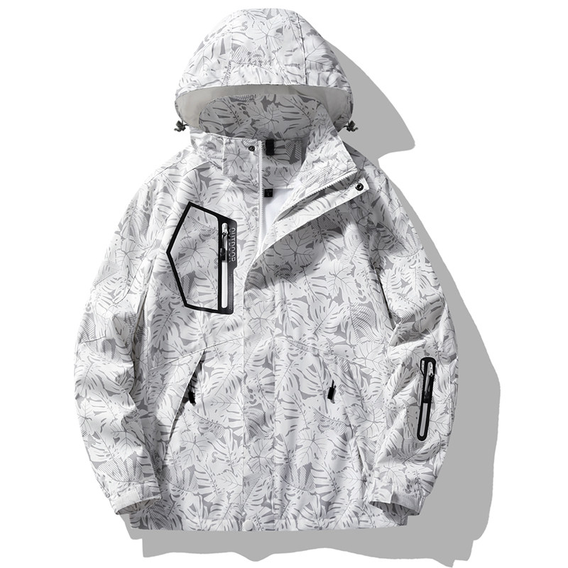 春秋冲锋衣情侣户外运动枫叶防风防水夹克外套登山服 CF1203D P60图片