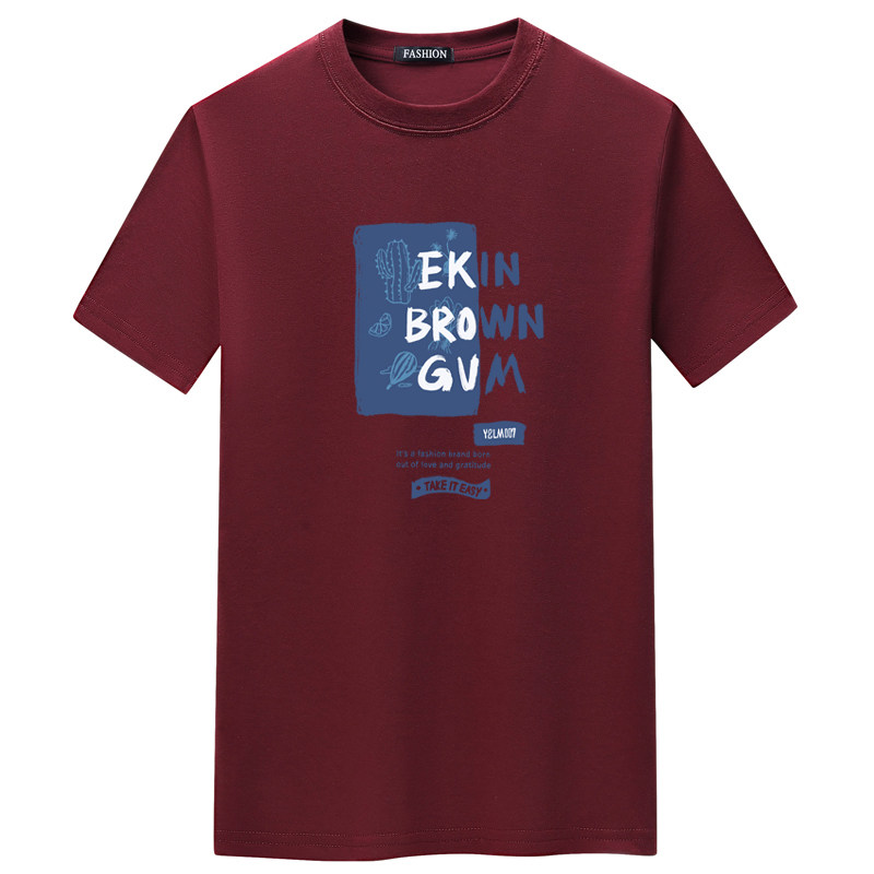 夏季短袖t恤青春宽松CVC60%棉衣服新款男装DT3429-EKIN仙人掌-P15,男装T恤,星座1410（原1902A）
