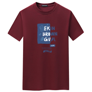 夏季短袖t恤青春宽松CVC60%棉衣服新款男装DT3429-EKIN仙人掌-P15图片