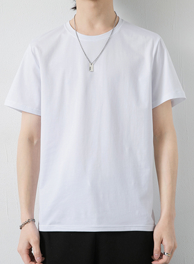 冰丝棉短袖男T恤港风潮牌丝光棉男短袖莱卡冰瓷棉 DT5000P18