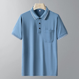 爸爸夏装冰丝短袖t恤男夏季中老年人Polo衫翻领T恤PL8789P25，男装Polo衫，星座1410（原1902A）