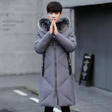 2026新款羽绒服男中长款真毛领白鸭绒过膝加长款主推YR901-P70，男装羽绒服，星座1410（原1902A）