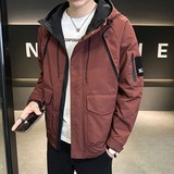 外套男士春秋季薄款上衣连帽工装新款潮牌工装夹克男装JK9189P95，男装夹克，星座1410（原1902A）