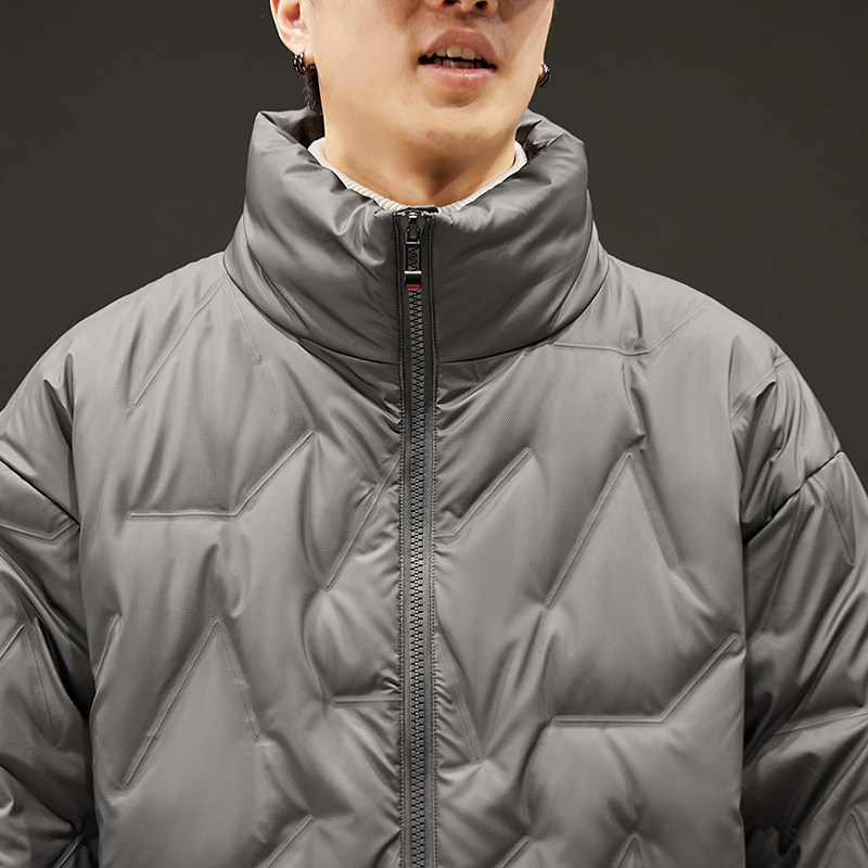 M-8XL大码男款冬季羽绒服纯色潮宽松立领美式大码外套YR2369P140,男装羽绒服,星座1410（原1902A）