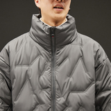 M-8XL大码男款冬季羽绒服纯色潮宽松立领美式大码外套YR2369P140，男装羽绒服，星座1410（原1902A）