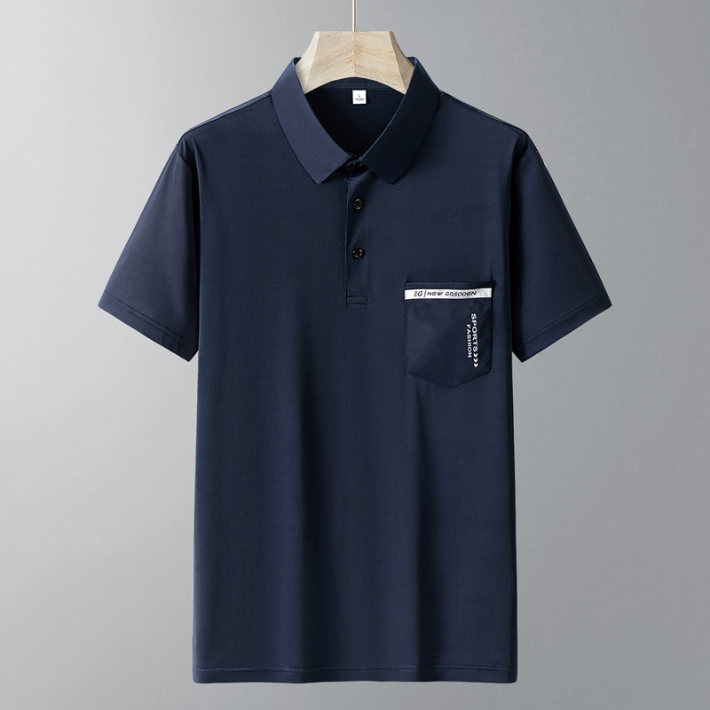 夏季新款男士冰丝POLO衫男短袖中老年翻领保罗衫PL7708P35,男装Polo衫,星座1410（原1902A）