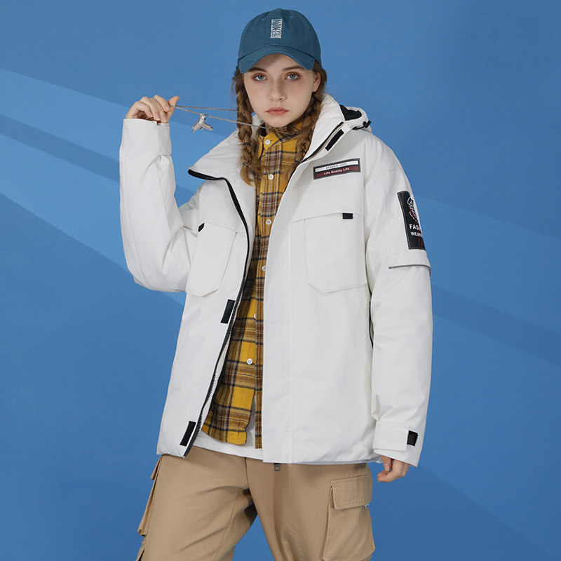 蓝低背景爆款羽绒服男短款工装男士韩版潮牌加厚外套YR213-P190,男装羽绒服,星座1410（原1902A）