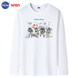 2022NASA新款韩版春秋男士纯棉圆领长袖T恤大码码号标CT6NS02-P18，男装T恤，星座1410（原1902A）