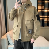 春秋日系多口袋工装连帽冲锋衣男女同款户外防风夹克外套JK181P50，男装夹克，星座1410（原1902A）