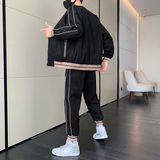秋季男士休闲运动服套装男女春秋季夹克外套长裤跑步服TZ507P98，男装夹克，星座1410（原1902A）