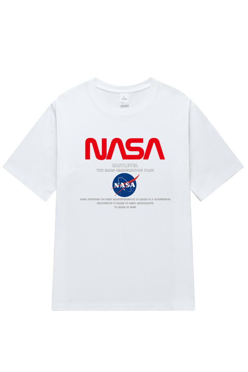 NASA夏季新款男T恤印花百搭港风简约短袖男潮NS39-NASA字母P20,男装T恤,星座1410（原1902A）