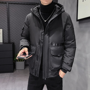 羽绒服男女同款短款加厚冬新款连帽外套户外情侣工装 YR2058P80图片