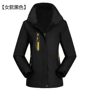 户外三合一摇粒绒内胆冲锋衣女款防风防水登山服外套 CF887P105图片