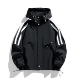 冲锋衣男潮春秋季户外工装夹克男女同款登山服夹克外套JK6811P70，男装夹克，星座1410（原1902A）