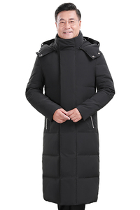 中长款大毛领羽绒服情侣连帽工装羽绒大衣大码外套 YR098-1P150图片