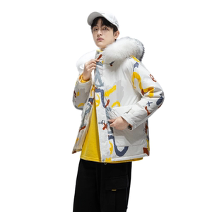 2021新小恶魔短款羽绒服冬季情侣装加厚白鸭绒保暖外套YR8801P100图片