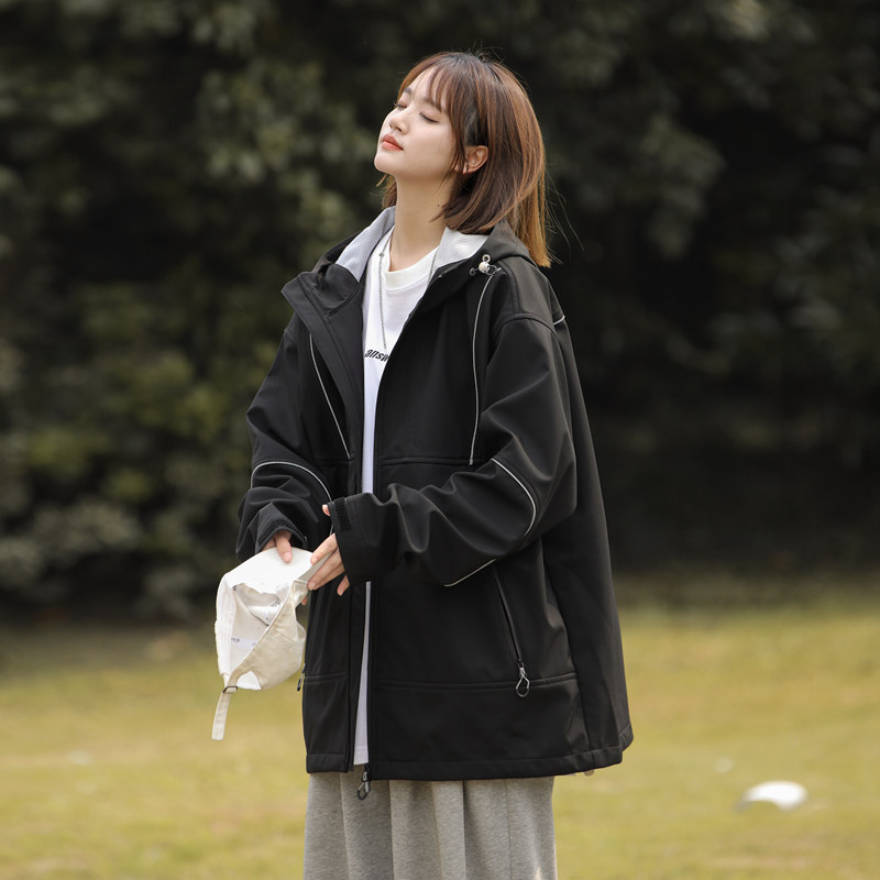 户外冲锋衣春秋新潮男女工装防风雪尼尔防水夹克情侣外套JK222P90,男装夹克,星座1410（原1902A）