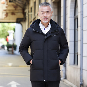 M-5XL 冬季户外中老年中长款装羽绒服厚爸爸男士羽绒服YR9848P100图片