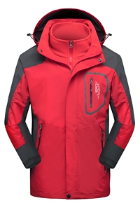秋冬男女款夹克户外三合一冲锋衣可拆卸两件套登山服 CF898-2P105图片