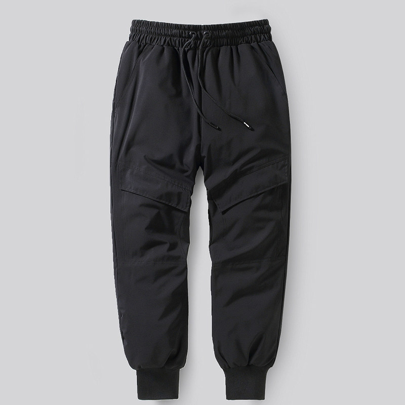 2024新款羽绒裤冬季加厚保暖白鸭绒束脚裤防寒运动裤YRK068P75，男装棉裤，星座1410（原1902A）