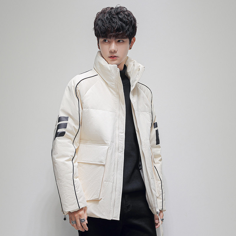 冬季90%绒情侣羽绒服短款加厚oversized宽松潮流外套YR2212P150,男装羽绒服,星座1410（原1902A）