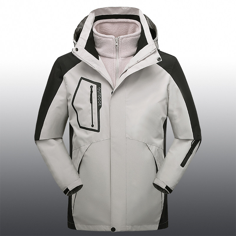 秋冬男女款夹克户外三合一冲锋衣拆卸两件套登山服CF1203-2P105,男装夹克,星座1410（原1902A）