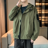 冲锋衣外套男装春秋款连帽夹克男情侣青少年港风工装上衣JK111P72，男装夹克，星座1410（原1902A）