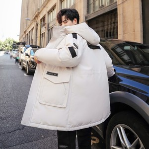 2021新款男士中长款羽绒服冬装外套男加厚户外羽绒服 YR989P140图片