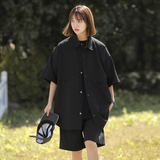 2026新款套装男女同款夏季潮牌百搭泡泡格短袖衬衫套装C67P85，男装衬衫，星座1410（原1902A）