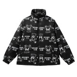 冬季潮牌满印花小熊短款情侣羽绒服男女保暖上衣YR9839P60，男装羽绒服，星座1902A（原星座1216）