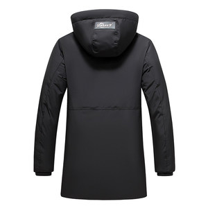 2021新中长款羽绒服情侣连帽工装羽绒大衣大码保暖外套YR9861P140图片